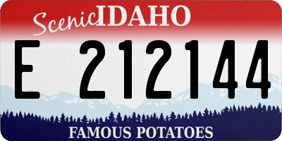 ID license plate E212144