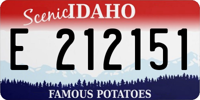 ID license plate E212151