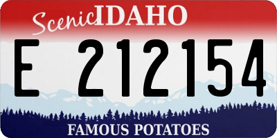 ID license plate E212154