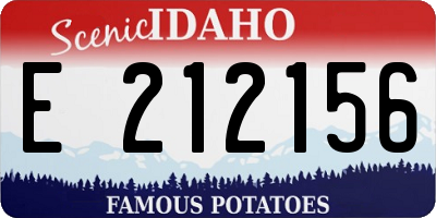 ID license plate E212156
