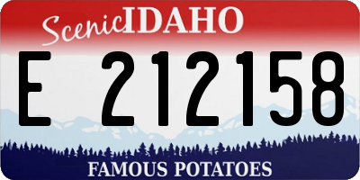 ID license plate E212158