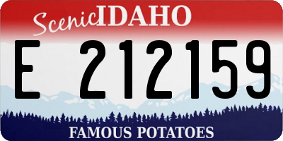 ID license plate E212159