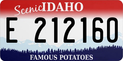 ID license plate E212160
