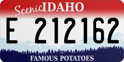 ID license plate E212162
