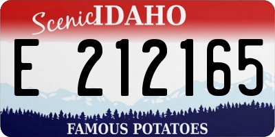 ID license plate E212165