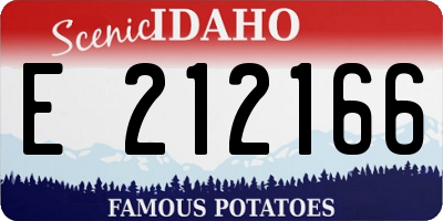 ID license plate E212166