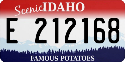 ID license plate E212168