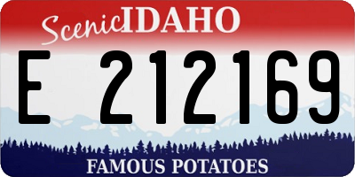 ID license plate E212169