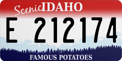 ID license plate E212174