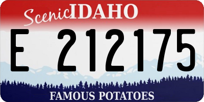 ID license plate E212175