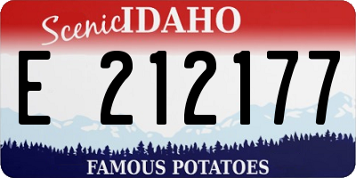 ID license plate E212177