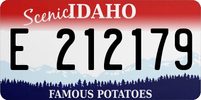 ID license plate E212179