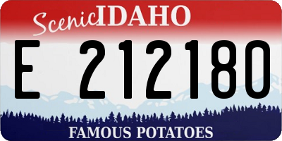 ID license plate E212180