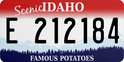 ID license plate E212184