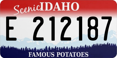 ID license plate E212187