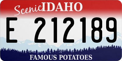 ID license plate E212189