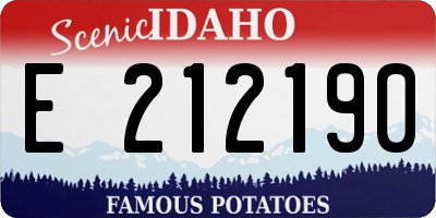 ID license plate E212190