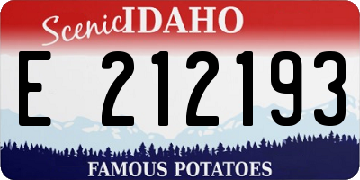 ID license plate E212193