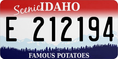 ID license plate E212194