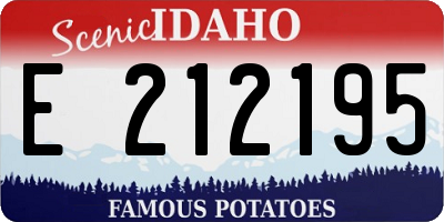 ID license plate E212195