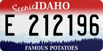 ID license plate E212196