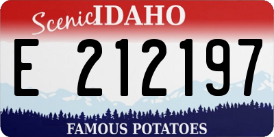 ID license plate E212197