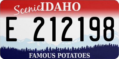 ID license plate E212198