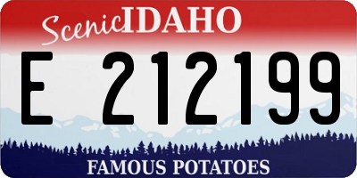 ID license plate E212199