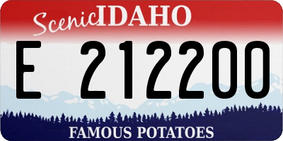 ID license plate E212200