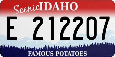 ID license plate E212207