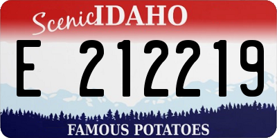 ID license plate E212219