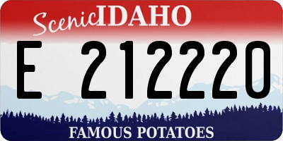 ID license plate E212220