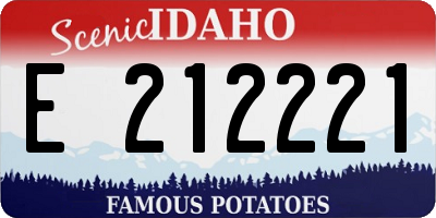 ID license plate E212221