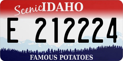ID license plate E212224