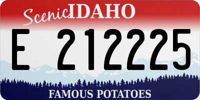 ID license plate E212225