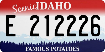 ID license plate E212226