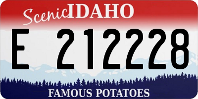 ID license plate E212228