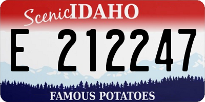 ID license plate E212247