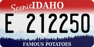 ID license plate E212250