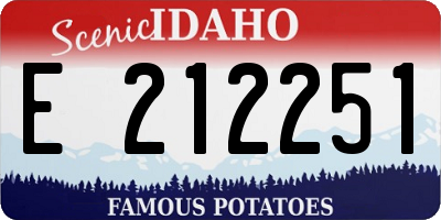 ID license plate E212251