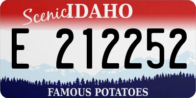 ID license plate E212252