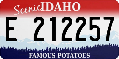 ID license plate E212257