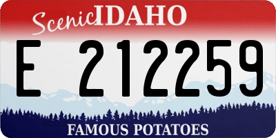 ID license plate E212259