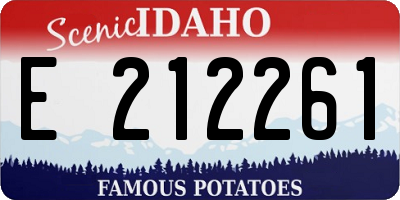 ID license plate E212261
