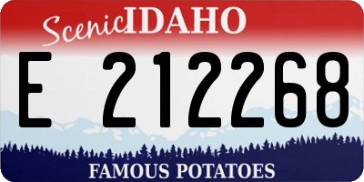 ID license plate E212268