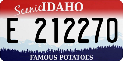ID license plate E212270