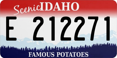 ID license plate E212271