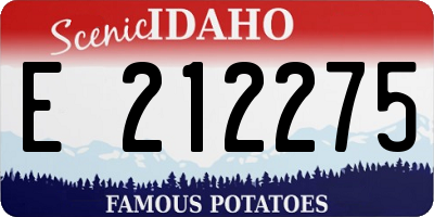 ID license plate E212275