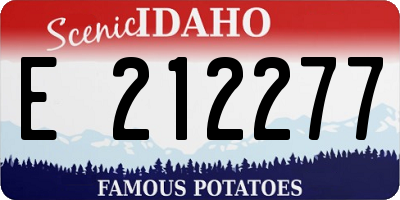 ID license plate E212277