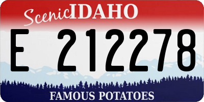 ID license plate E212278